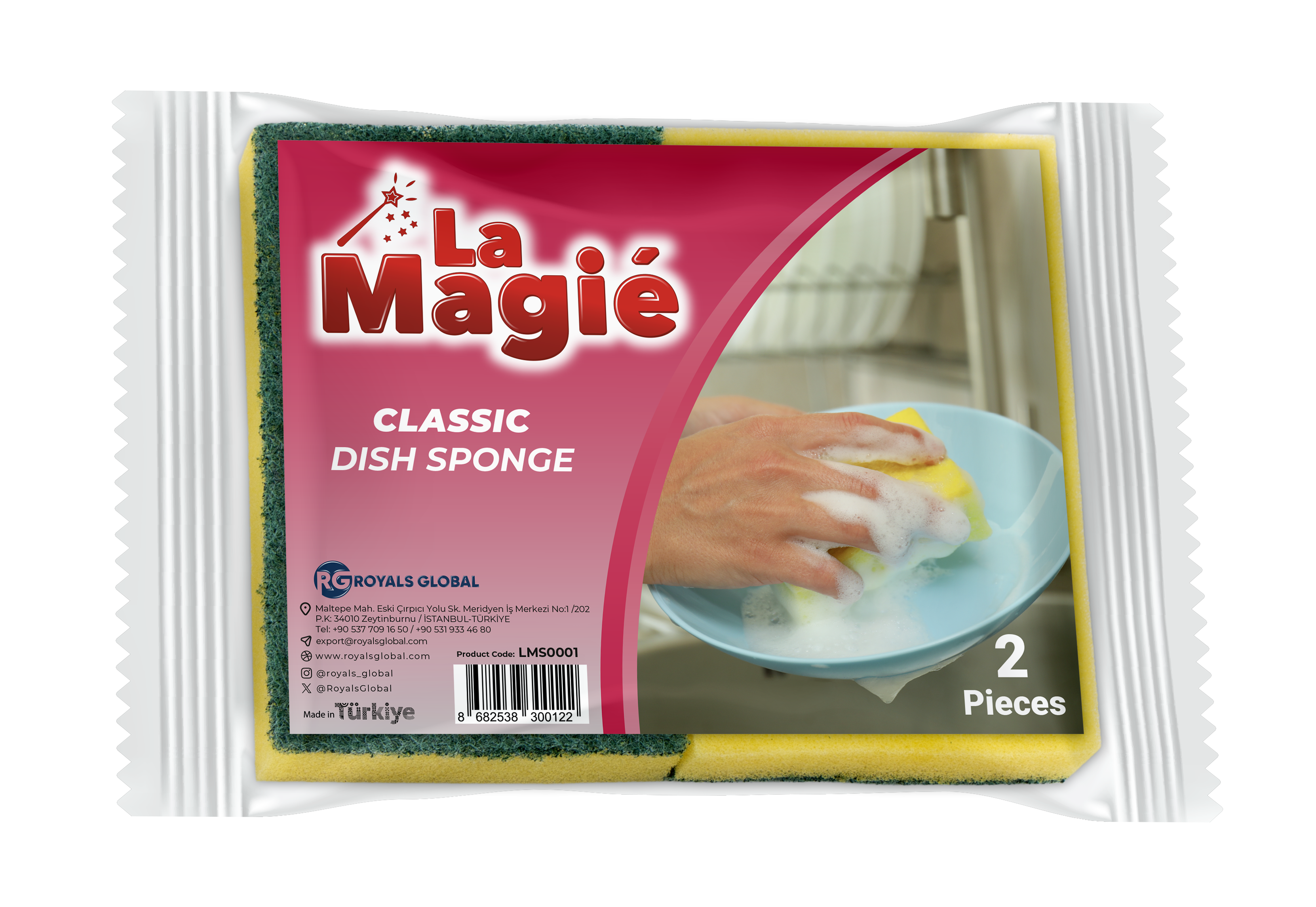 LA MAGIÉ DISH SPONGES CLASSIC 2 PCS